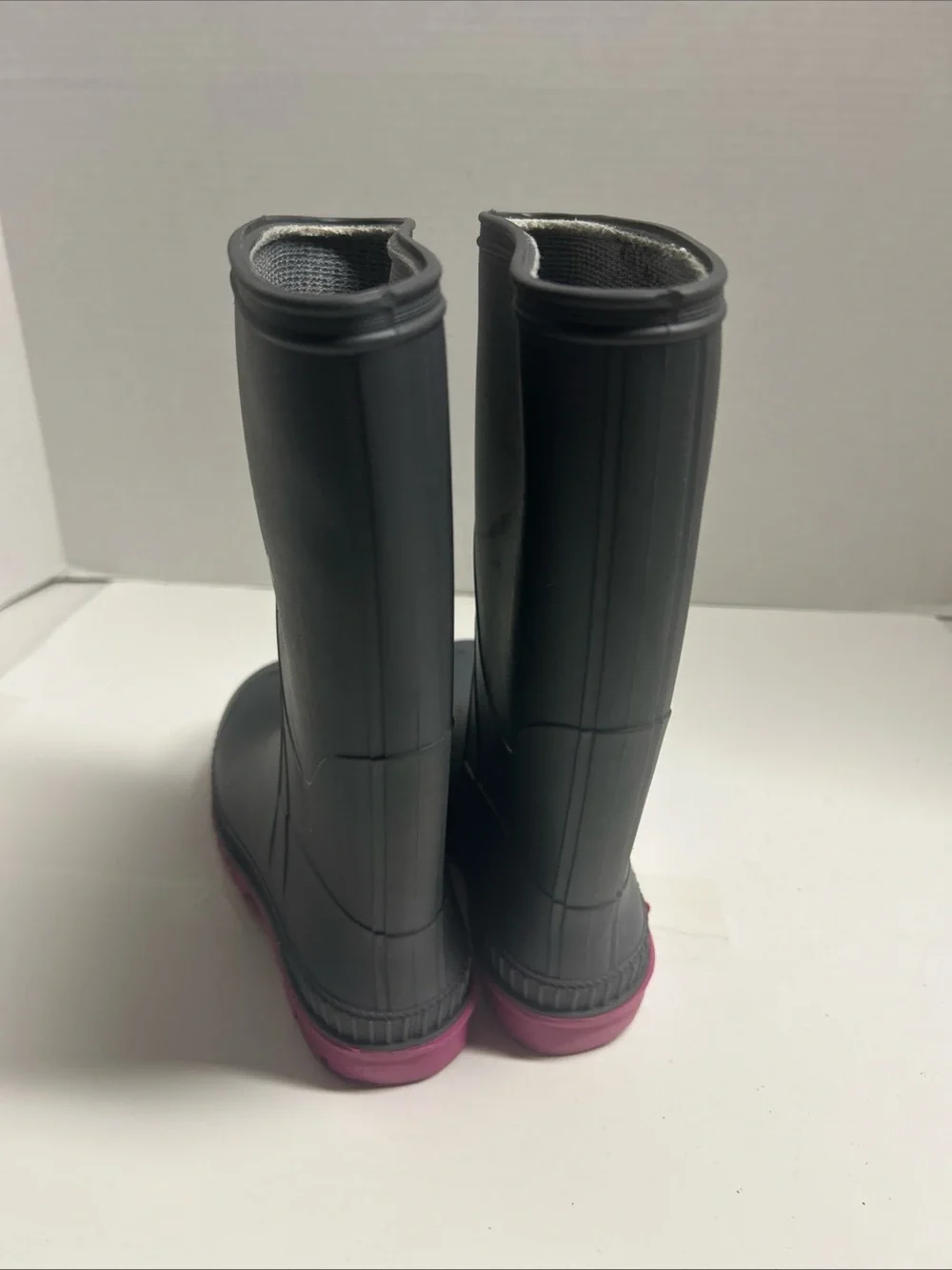 Kamik Kid’s Rubber Rain Boots Girls Waterproof Pink / Gray Size 3